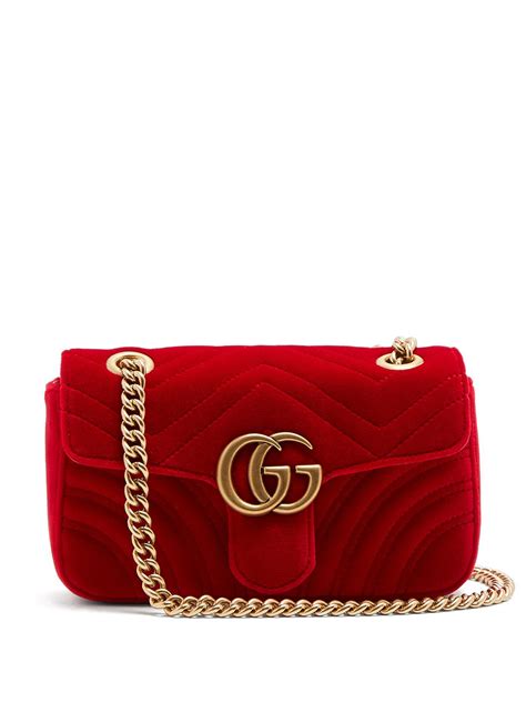 gucci marmont velvet small red|gucci marmont velvet crossbody.